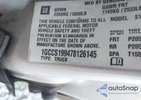2007 Chevrolet Colorado Work Truck z USA, uszkodzony, nr VIN 1GCCS199478126145